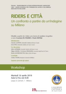 Locandina A3 Riders e città. un confronto a partire da un'indagine su Milano